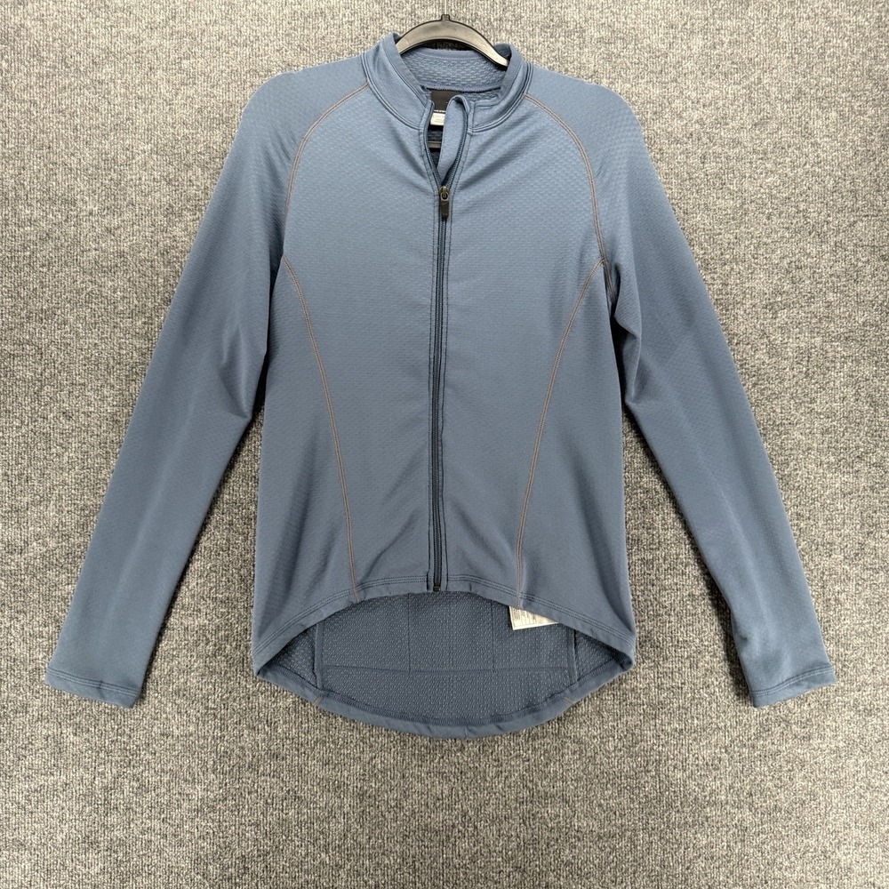 Vintage Nike Jacket Womens L Gray Sphere Thermal Cycling Full Zip Fitted Stretch